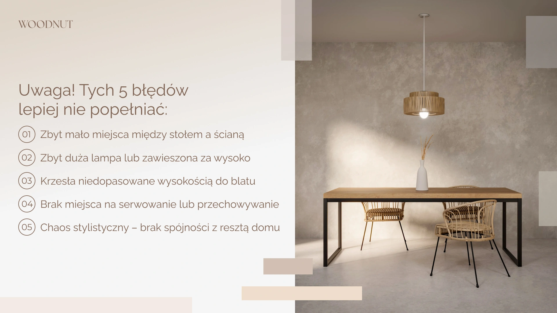 Aranżacja salonu z jadalnią