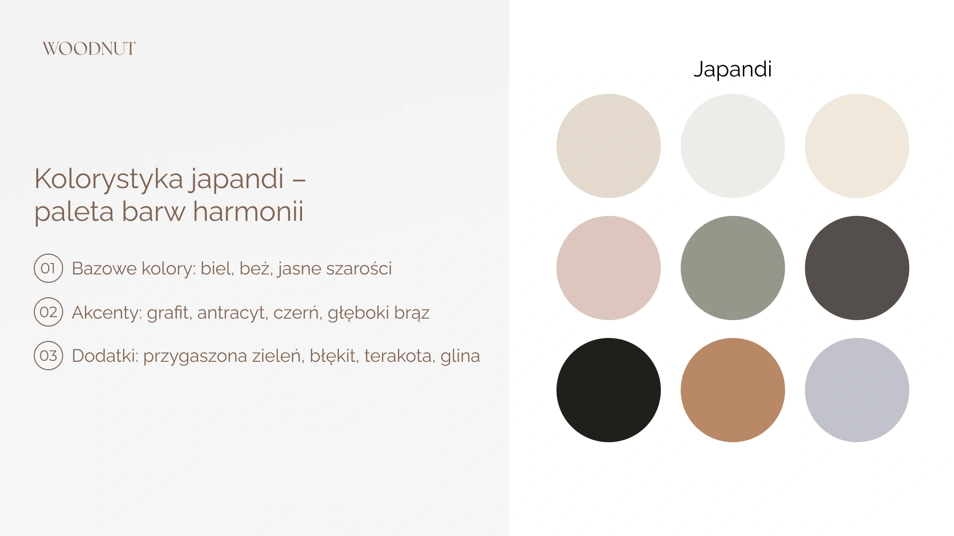 Kolorystyka japandi – paleta barw harmonii