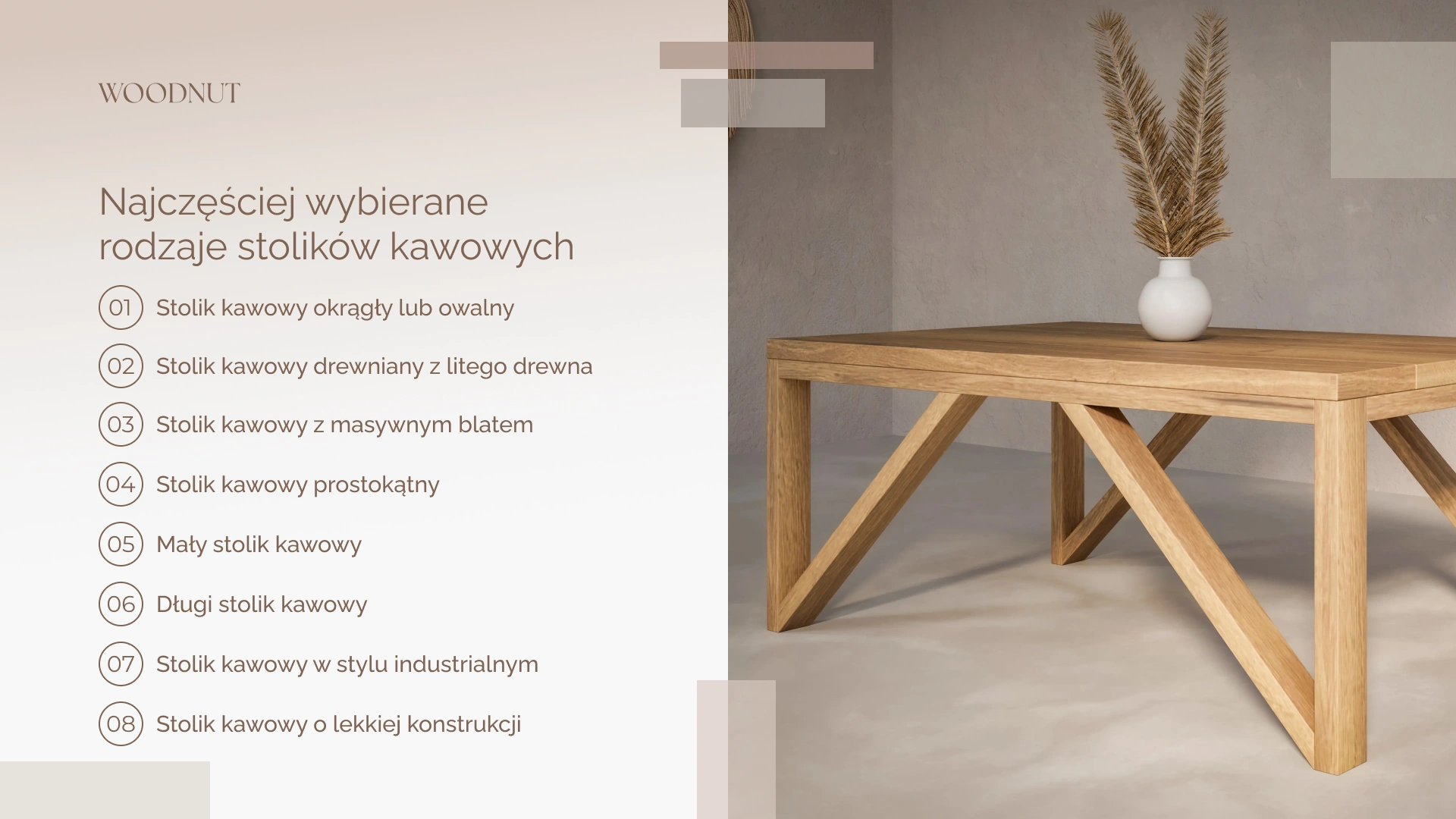Najczęściej wybierane rodzaje stolików kawowych