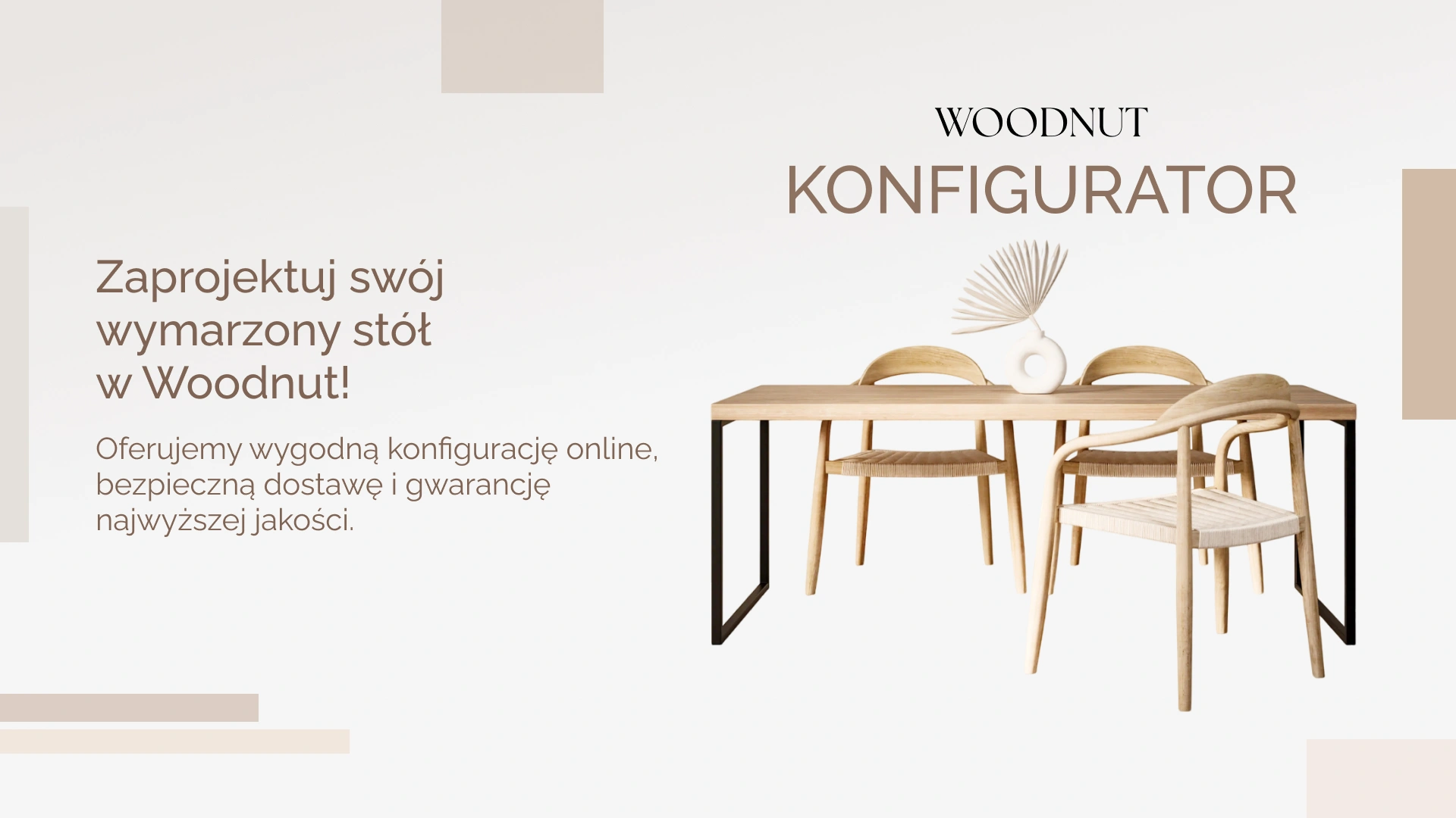 Typowy stół nie jest dla Ciebie? Zaprojektuj swój wymarzony stół w Woodnut