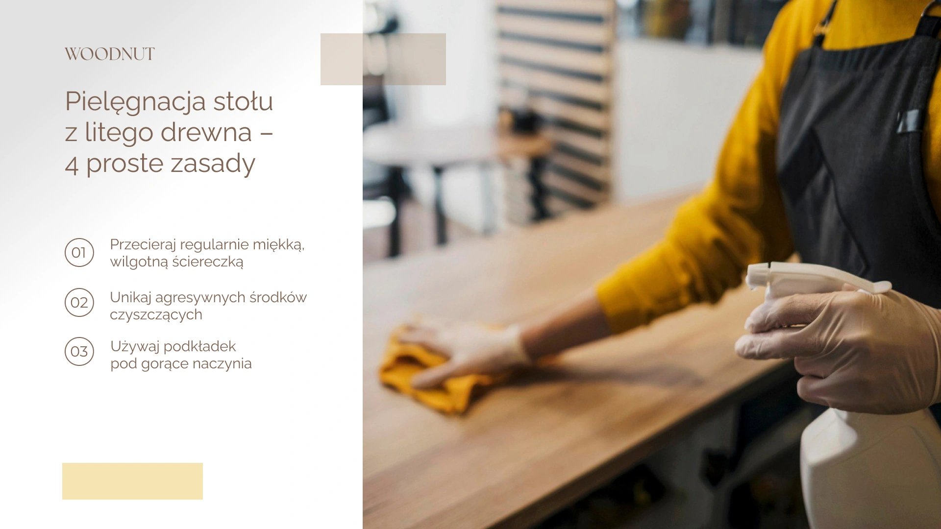 Pielęgnacja stołu z litego drewna – 4 proste zasady
