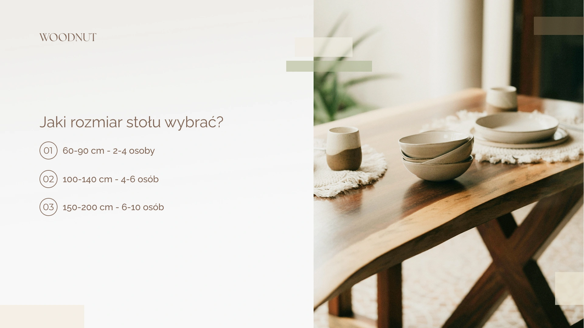 Jaki rozmiar stołu wybrać?