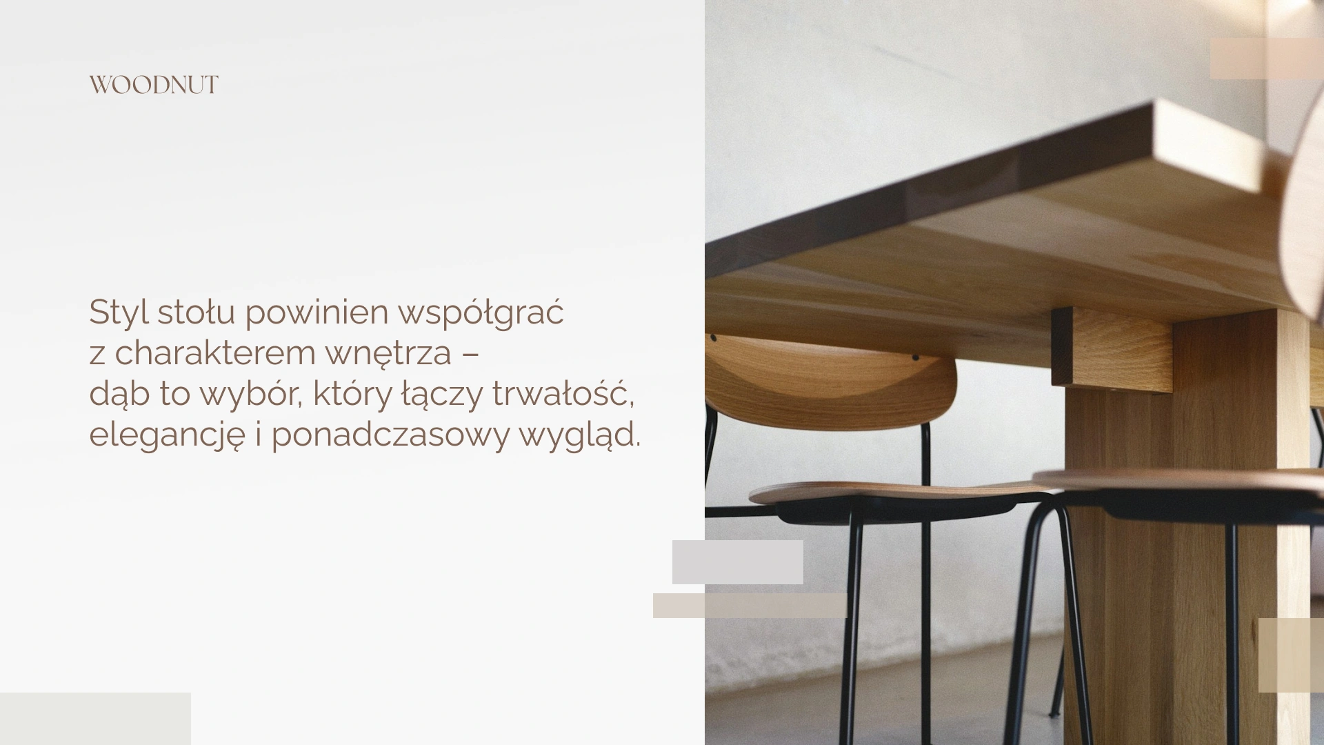 Stół współgrający z wnętrzem