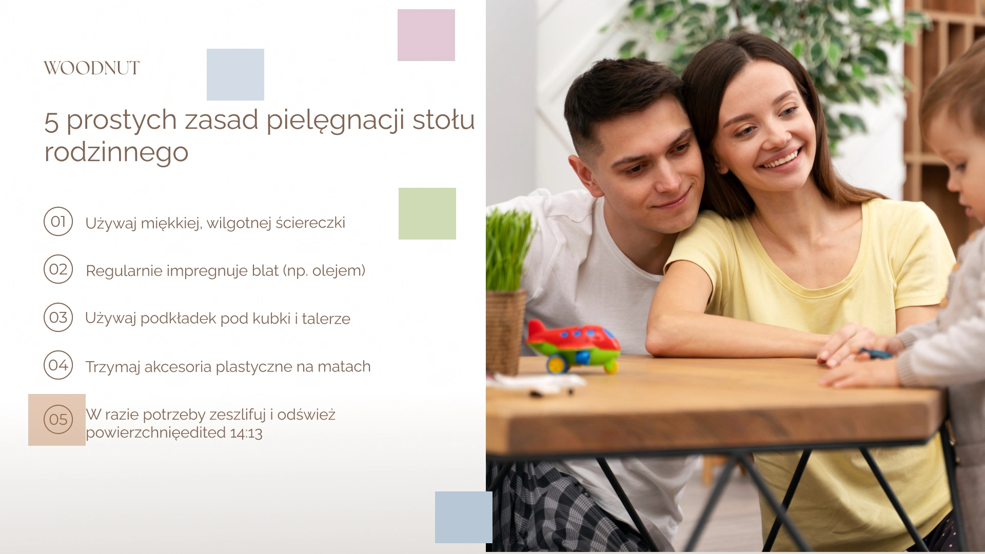 5 prostych zasad pielęgnacji stołu rodzinnego