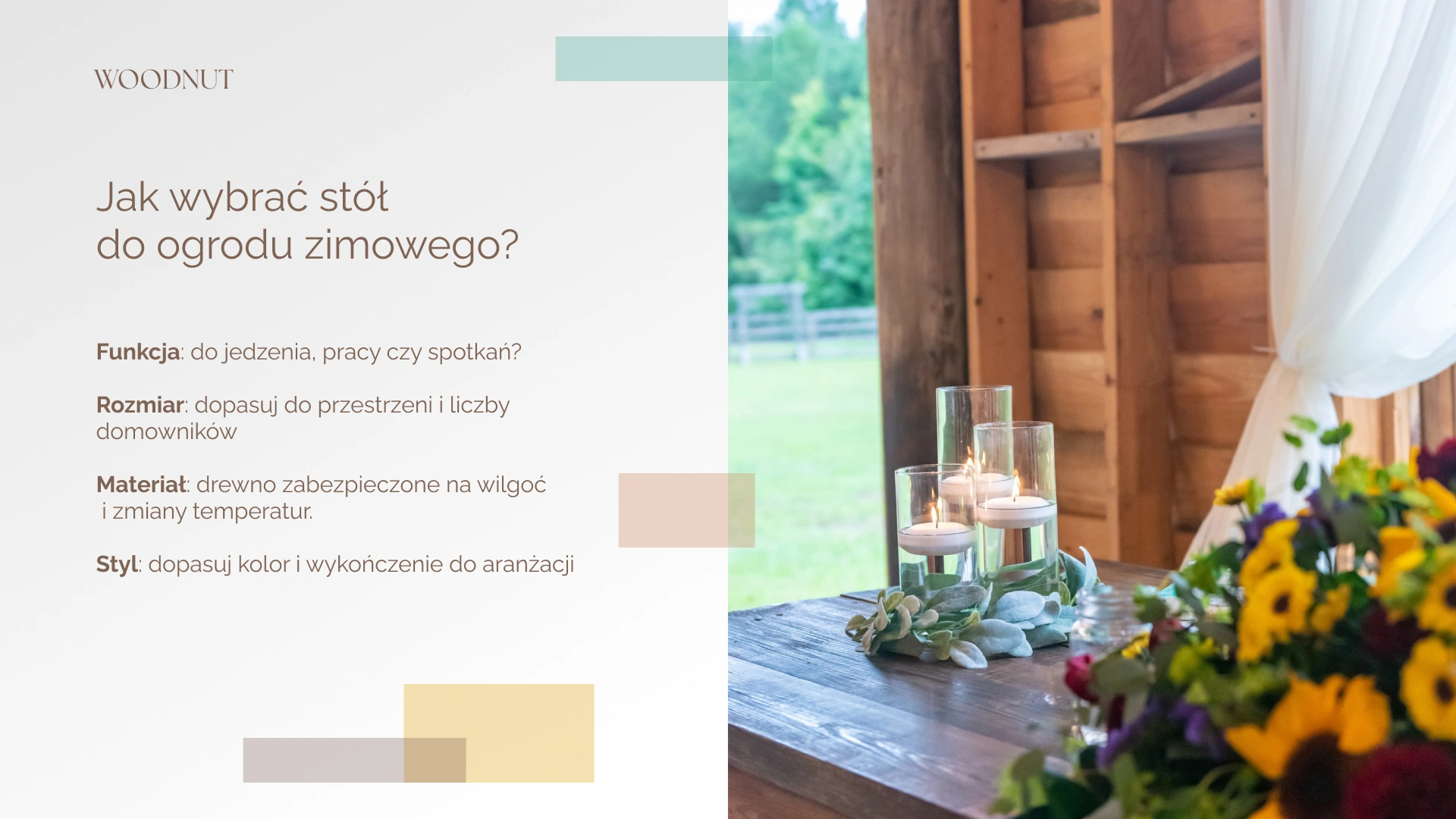 Jak wybrać stół do ogrodu zimowego?
