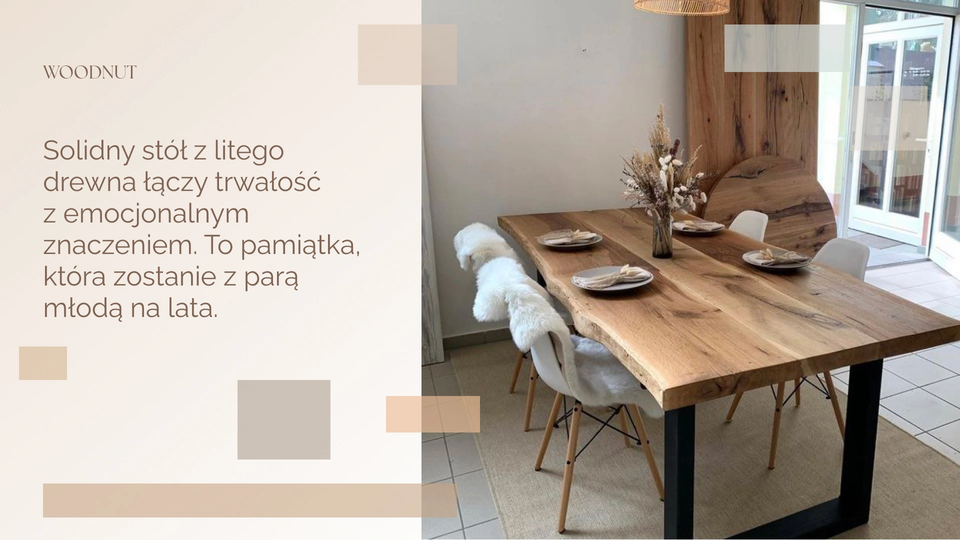 Stół w prezencie ślubnym to pamiątka na lata