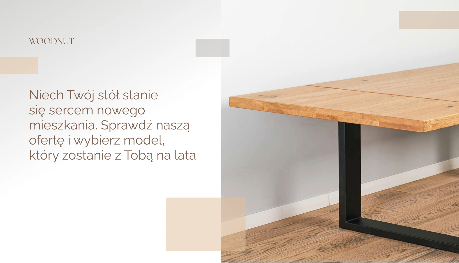 Zamów swój idealny stół od Woodnut