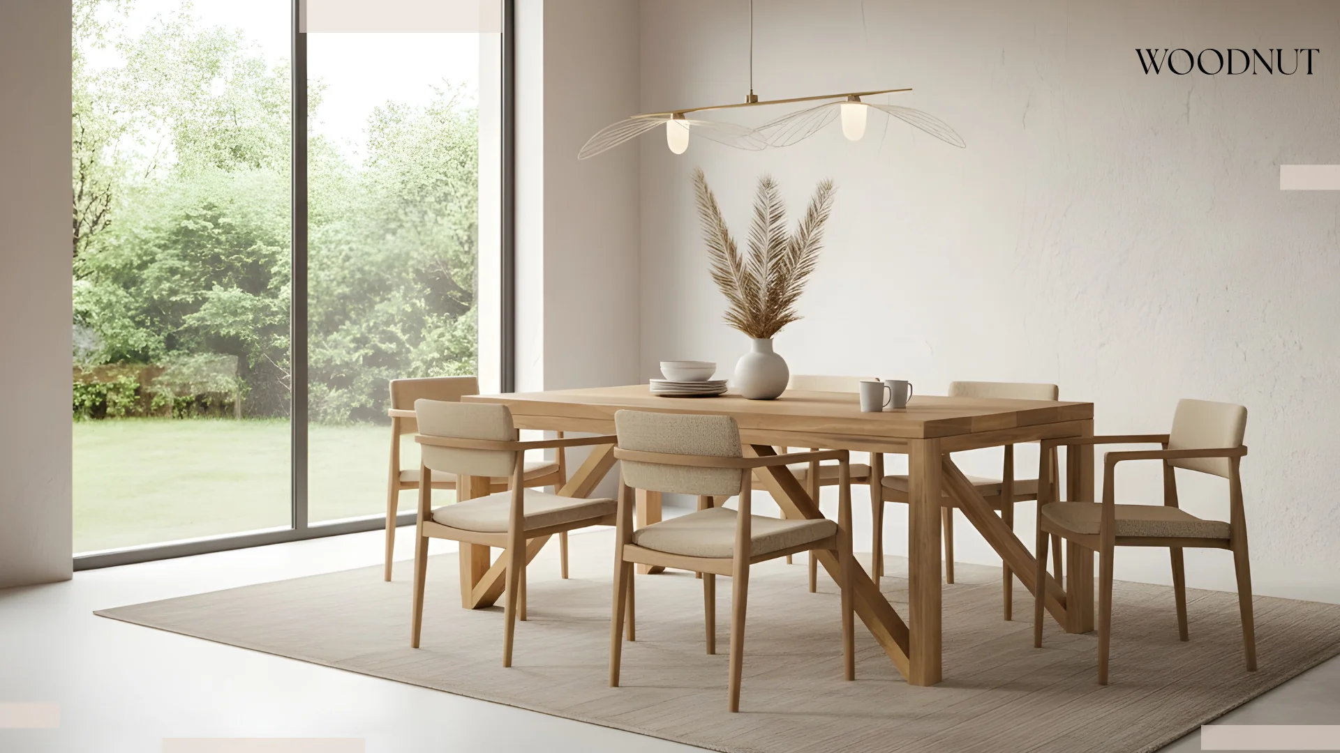 Stół drewniany do domu energooszczędnego