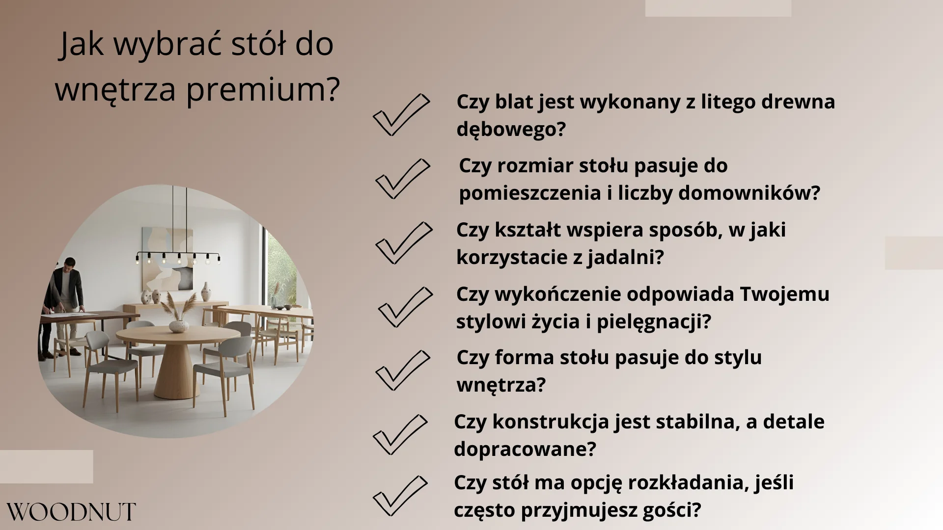 Checklista: jak wybrać stół do wnętrza premium?