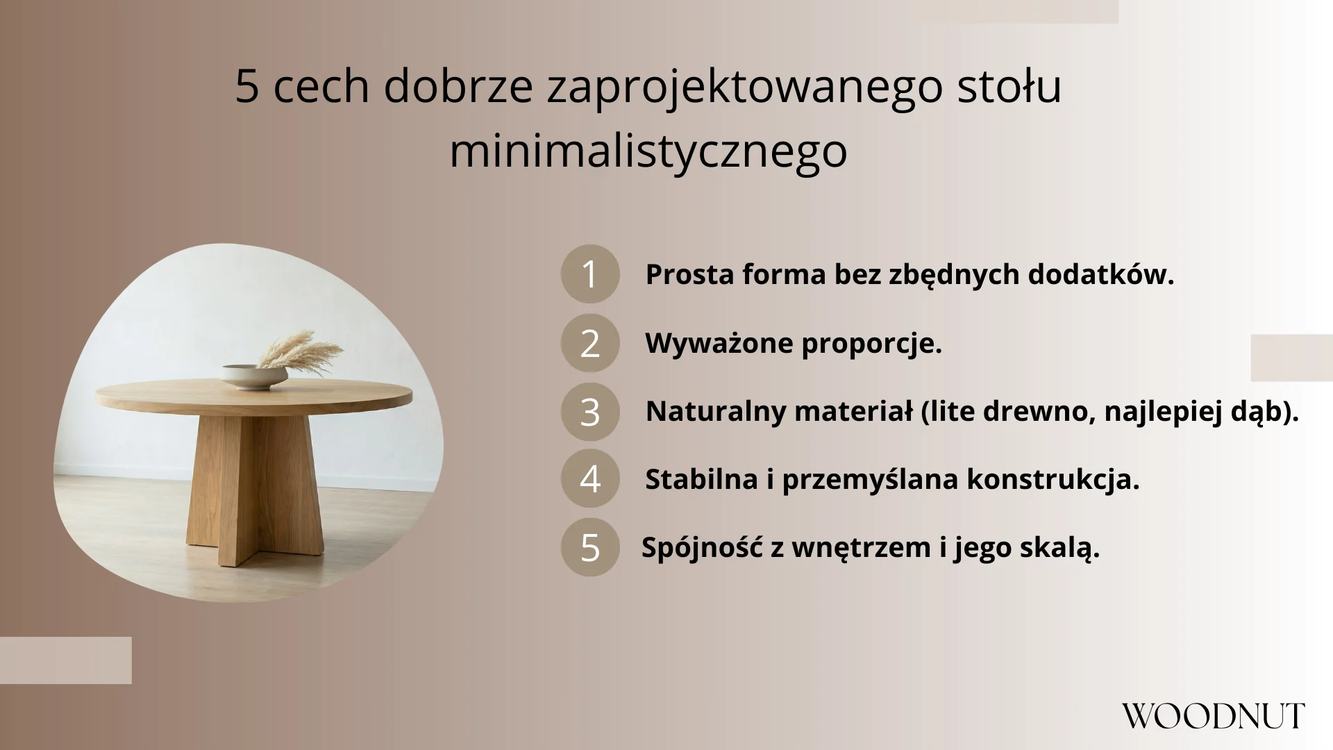 5 cech dobrze zaprojektowanego stołu minimalistycznego
